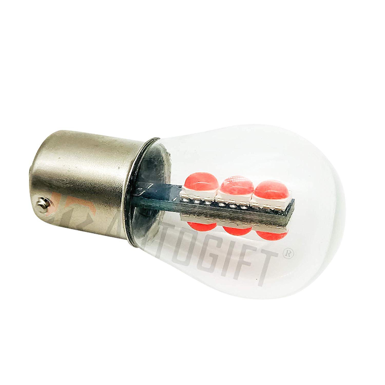 Vintage – Style Automotive LED Bulb, Red – Clear, 1157 Replacement. Perfect for Pontiac Fiero!