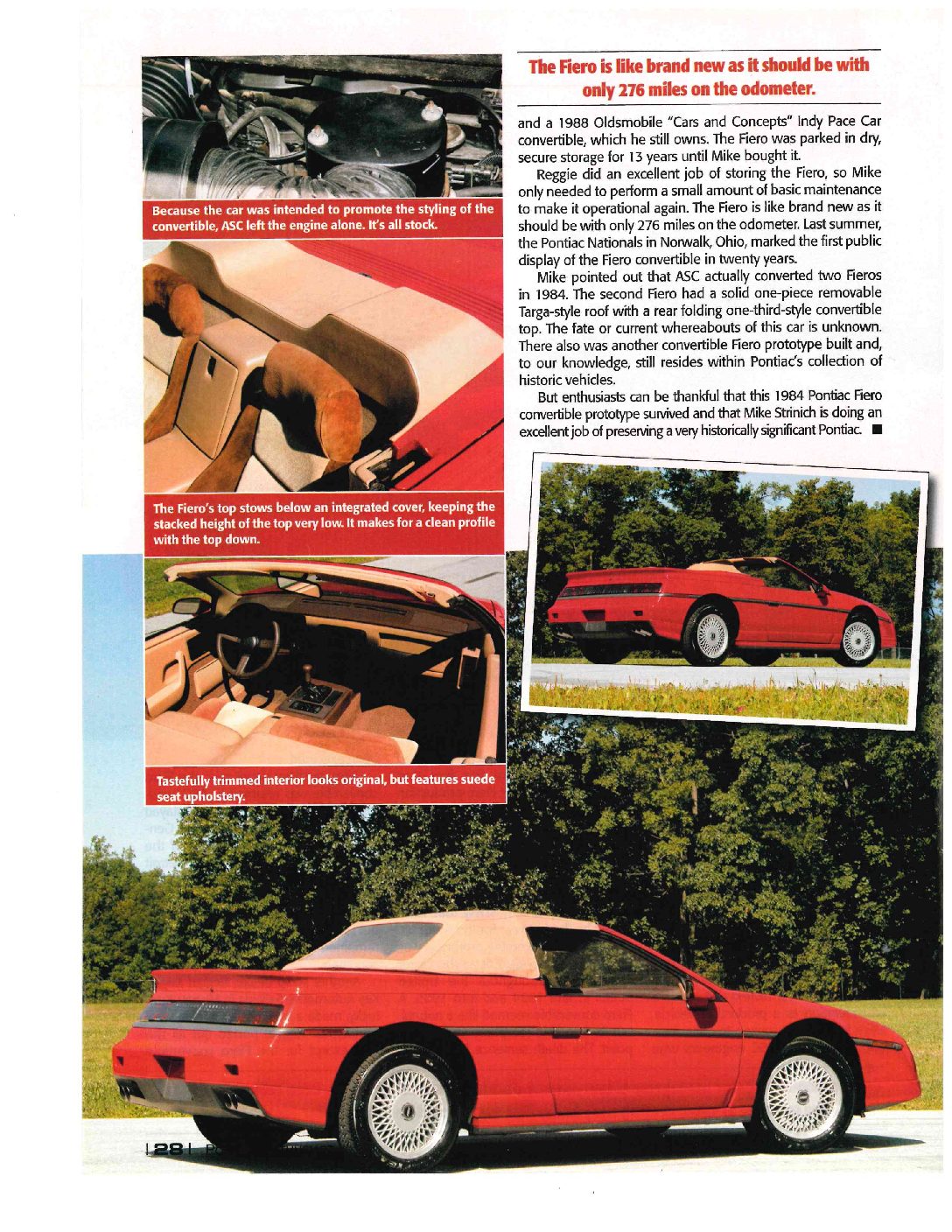 Amazing Convertible Fiero story continued …