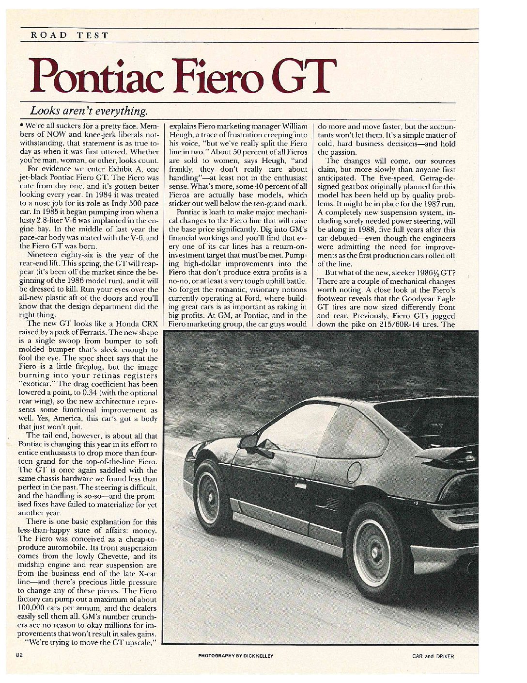 Fiero GT article page 1